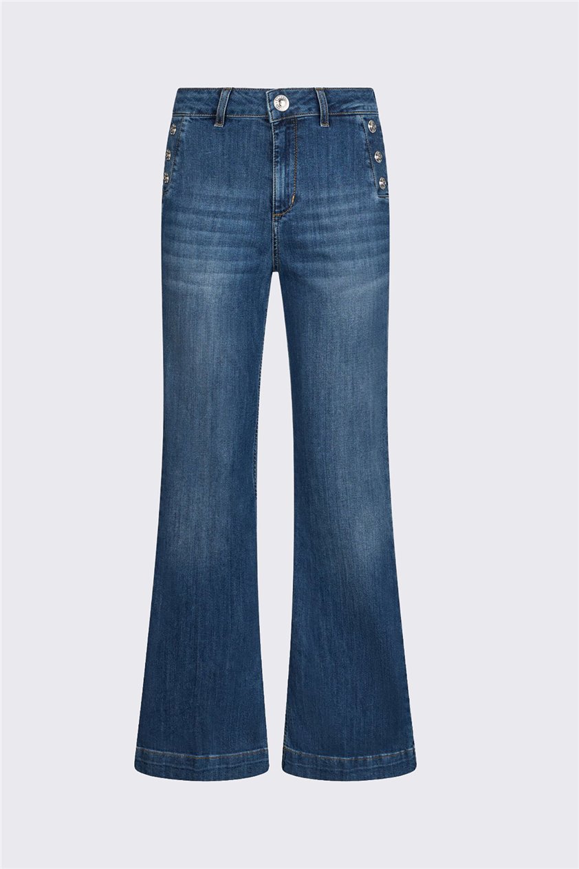 Liu Jo B.Up Flare Button H.W. Kadın Jean Pantolon Mavi