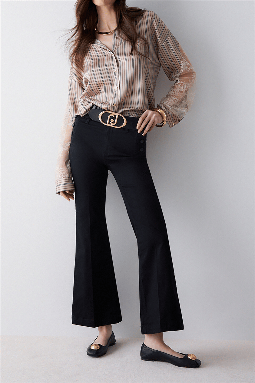 Liu Jo B.Up Flare Jewel H.W. Kadın Pantolon Siyah