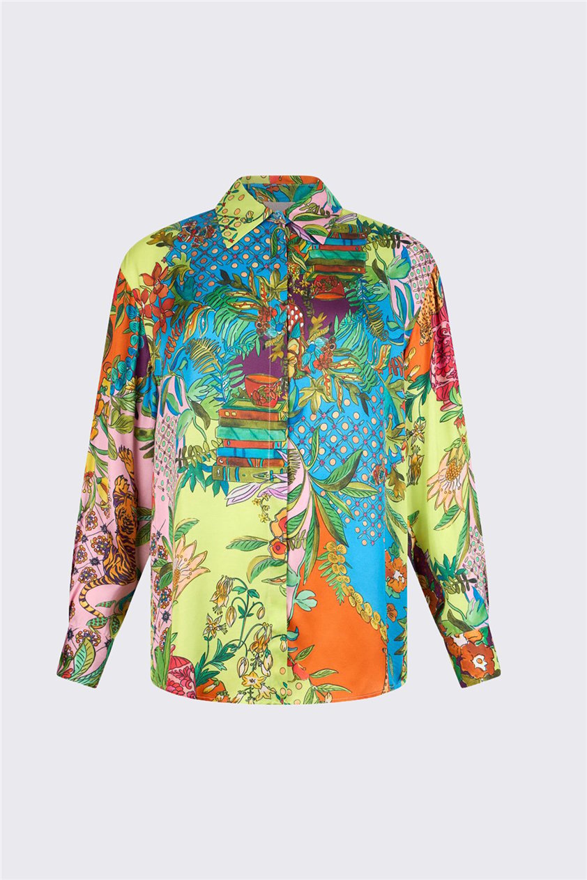 Liu Jo Ecs Camicia Ts M/L Kadın Gömlek Çok Renkli