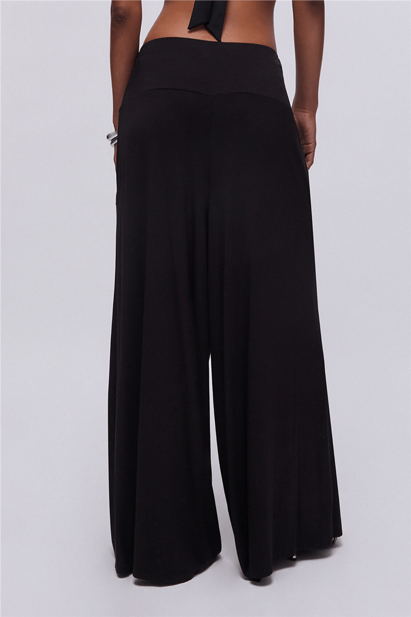 Liu Jo Ecs Pant.Jersey Lungo Kadın Plaj Pantolonu Siyah