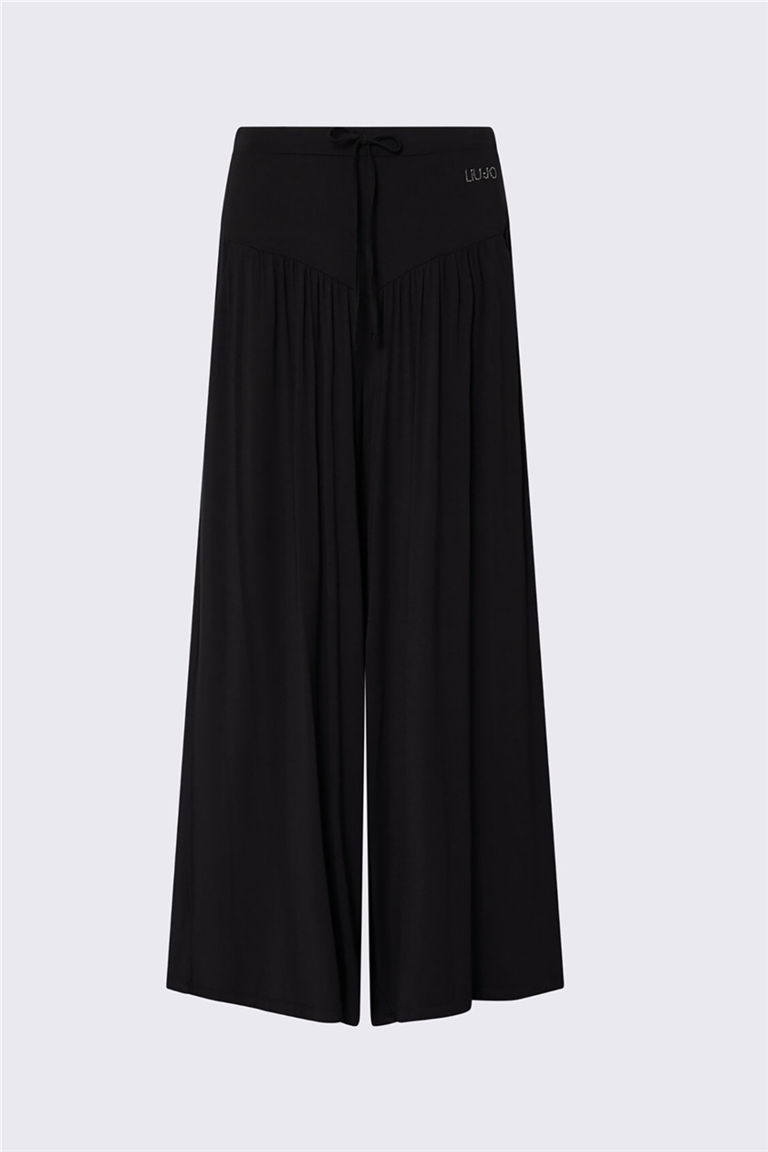 Liu Jo Ecs Pant.Jersey Lungo Kadın Plaj Pantolonu Siyah