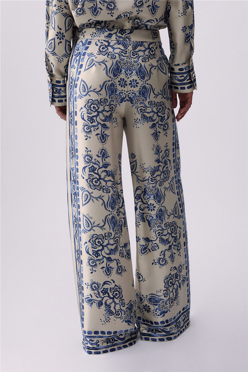 Liu Jo Ecs Pant.Palazzo Kadın Pantolon Çok Renkli