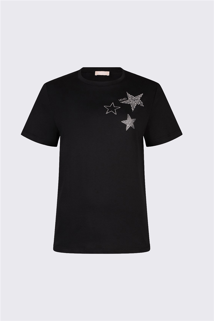 Liu Jo Ecs T-Shirt Moda M/C Kadın Bisiklet Yaka T-Shirt Çok Renkli
