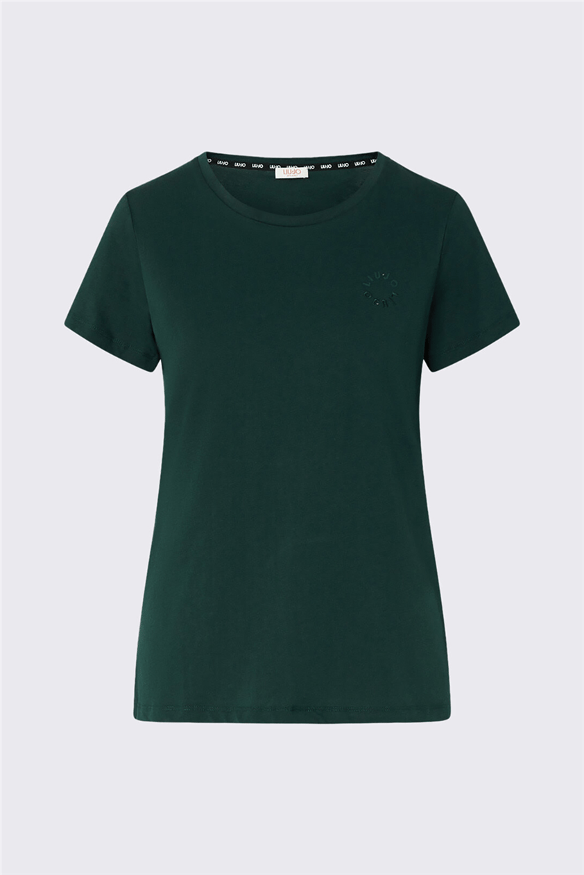 Liu Jo T-Shirt Basica M/C Kadın Bisiklet Yaka T-Shirt