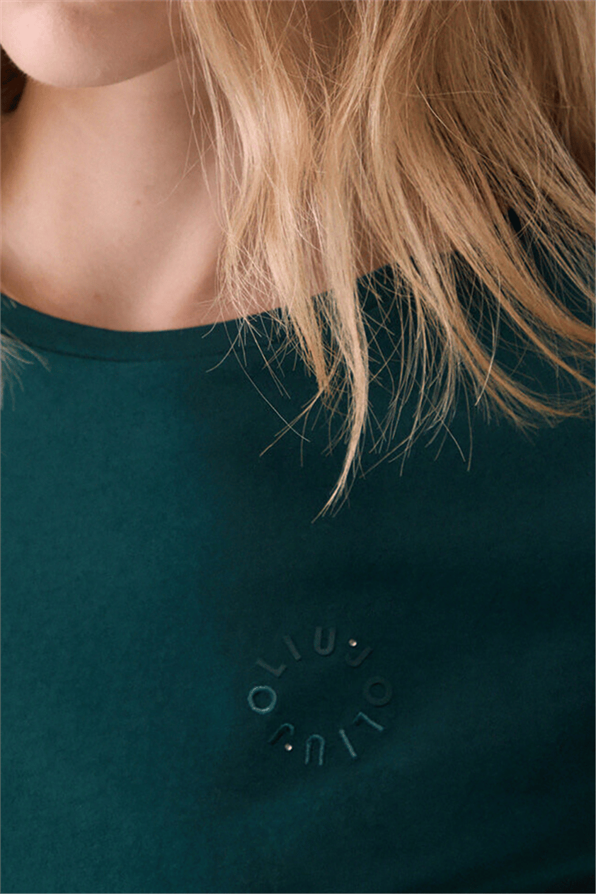 Liu Jo T-Shirt Basica M/C Kadın Bisiklet Yaka T-Shirt