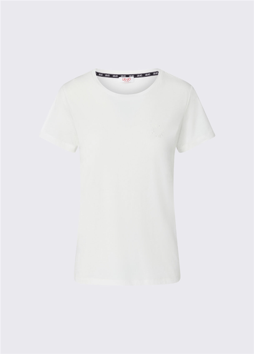 Liu Jo T-Shirt Basica M/C Kadın Bisiklet Yaka T-Shirt