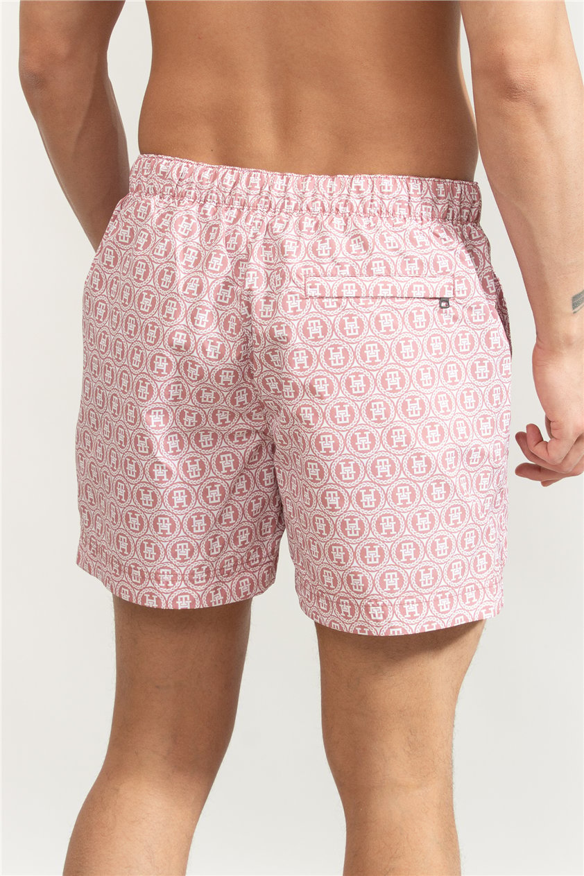 Tommy Hilfiger Medium Drawstring Print Erkek Şort Mayo