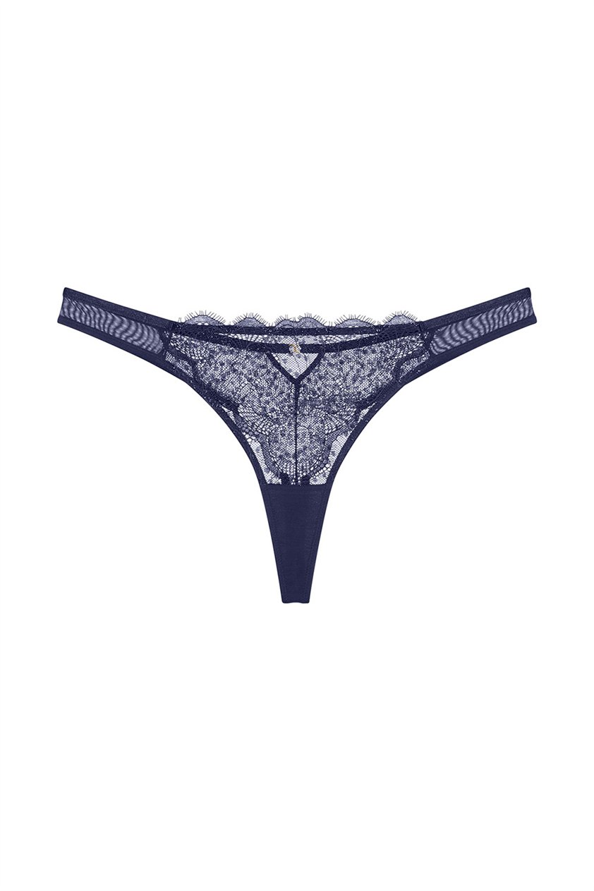 Triumph Amourette Sparkle String Kadın Külot Lacivert