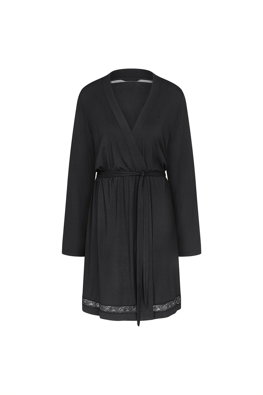 Triumph Comfort Allure Robe Kadın Sabahlık Siyah