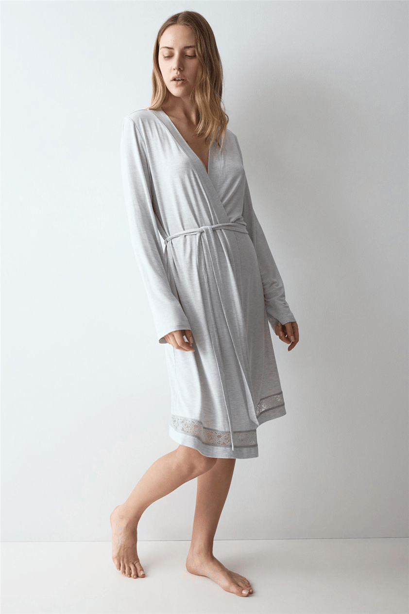 Triumph Comfort Allure Robe Kadın Sabahlık Gri