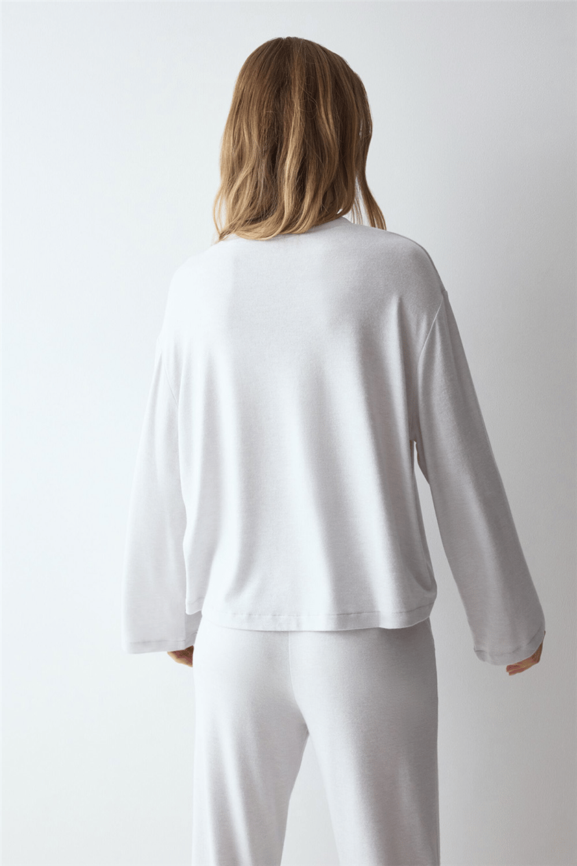 Triumph Cozy Comfort Top X 01 Kadın Uzun Kollu T-Shirt Gri