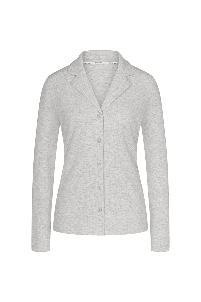 Triumph Mix & Match LSL Top BF Soft Kadın Pijama Üstü Gri