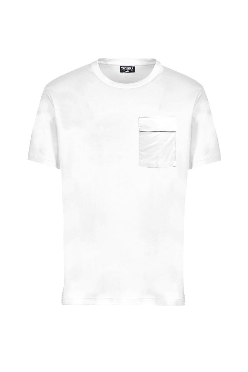 Zeybra Erkek Bisiklet Yaka T-Shirt