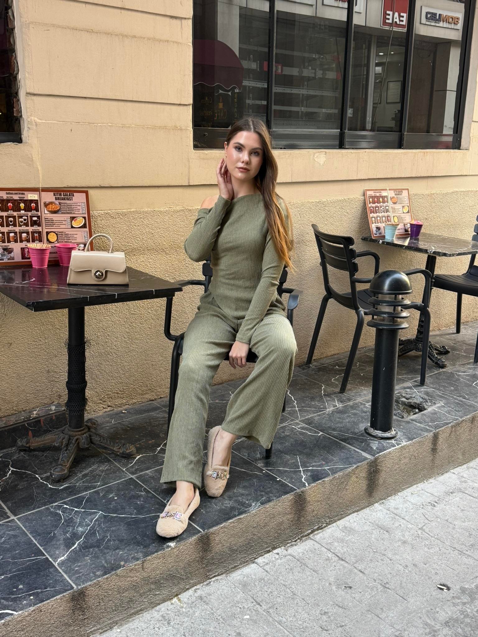 Rose Asimetrik Takım Haki