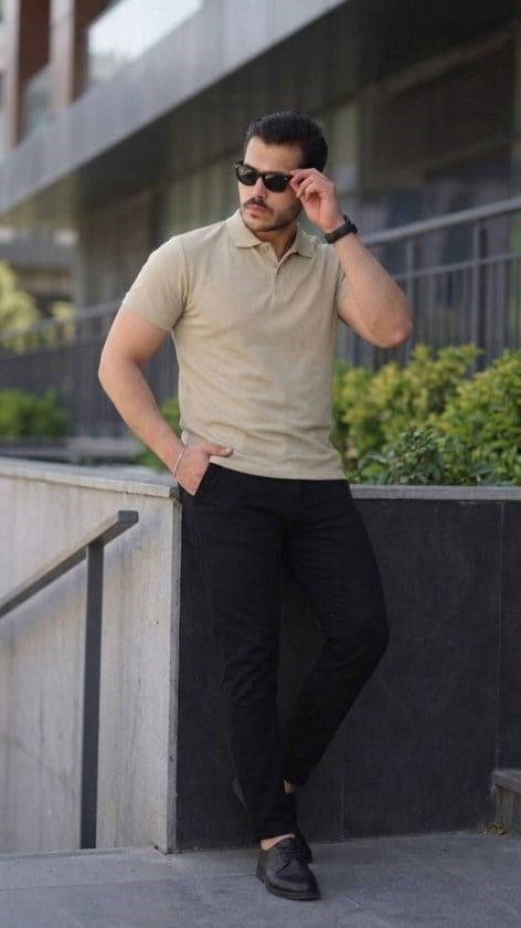 Erkek Kısa Kollu Yakalı Tişört