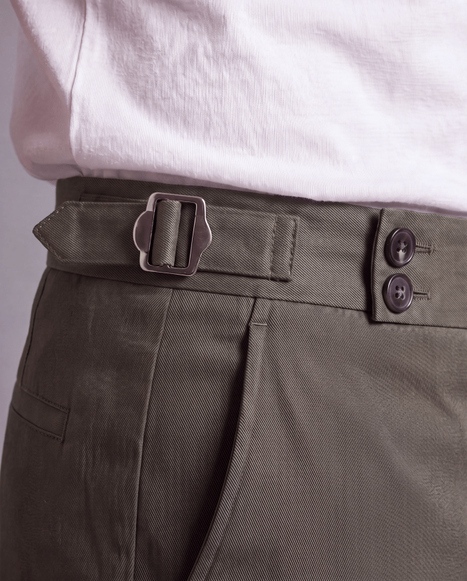 Erkek Toka Detaylı Kumaş Pantolon