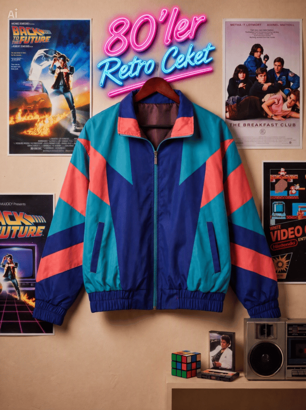 Kadın - Erkek 80'ler Dönemi Retro Ceket