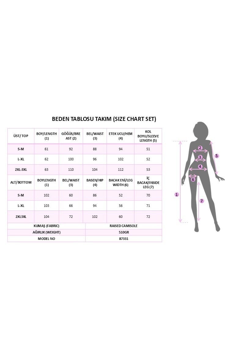 Kadın Uzun Kollu V Yakalı şardonlu Kaşkorse Bluz Ve Pantolon Ikili Takım