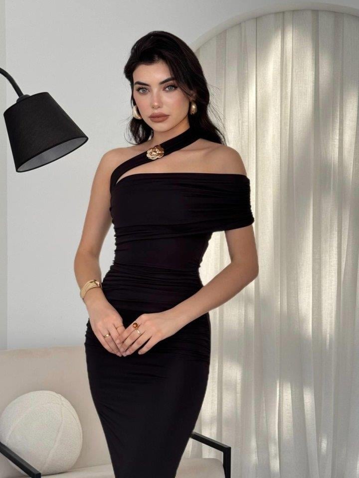 Reta Çapraz Omuz Elbise