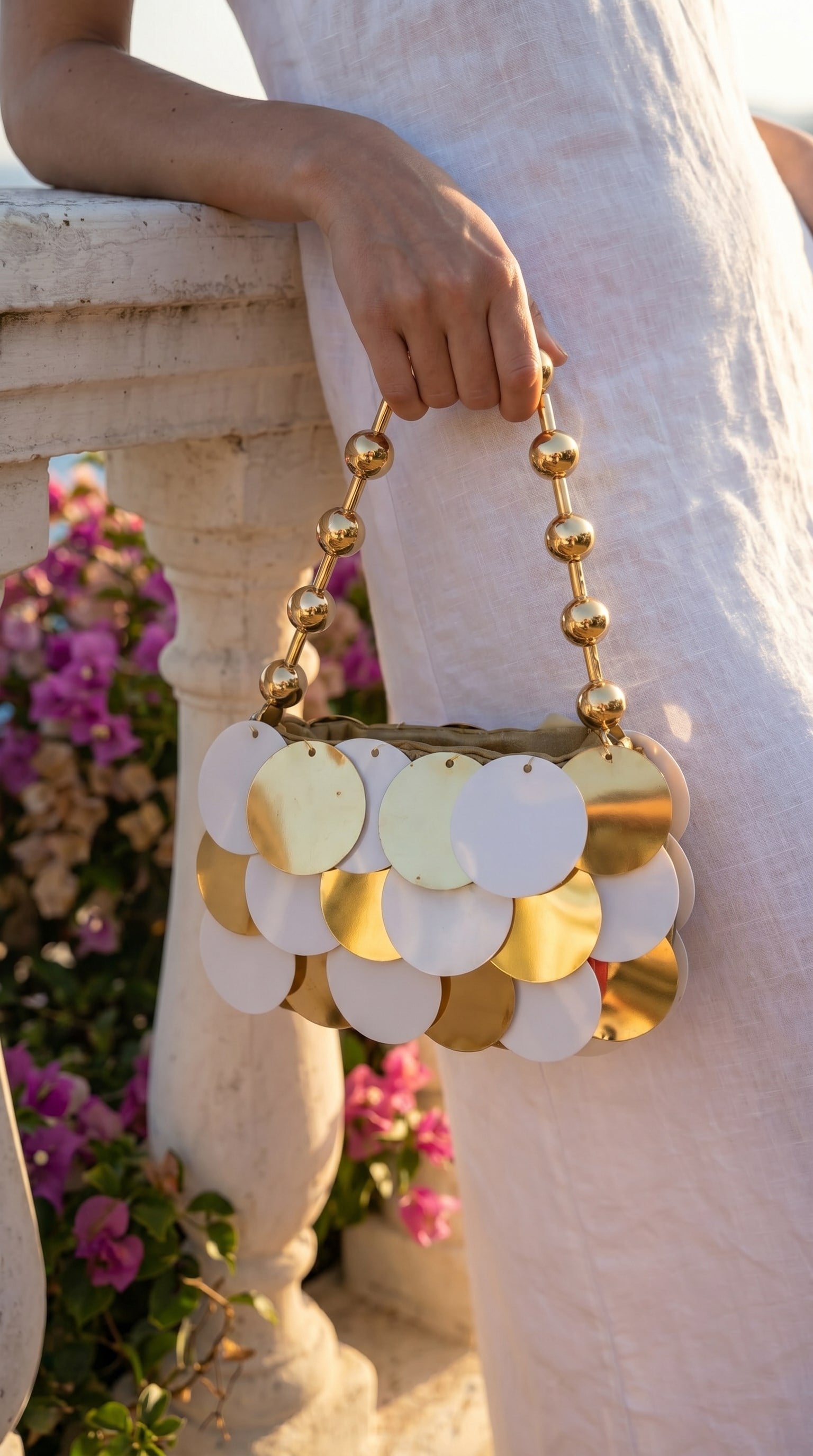 Mirora Puantiye Gold Çanta