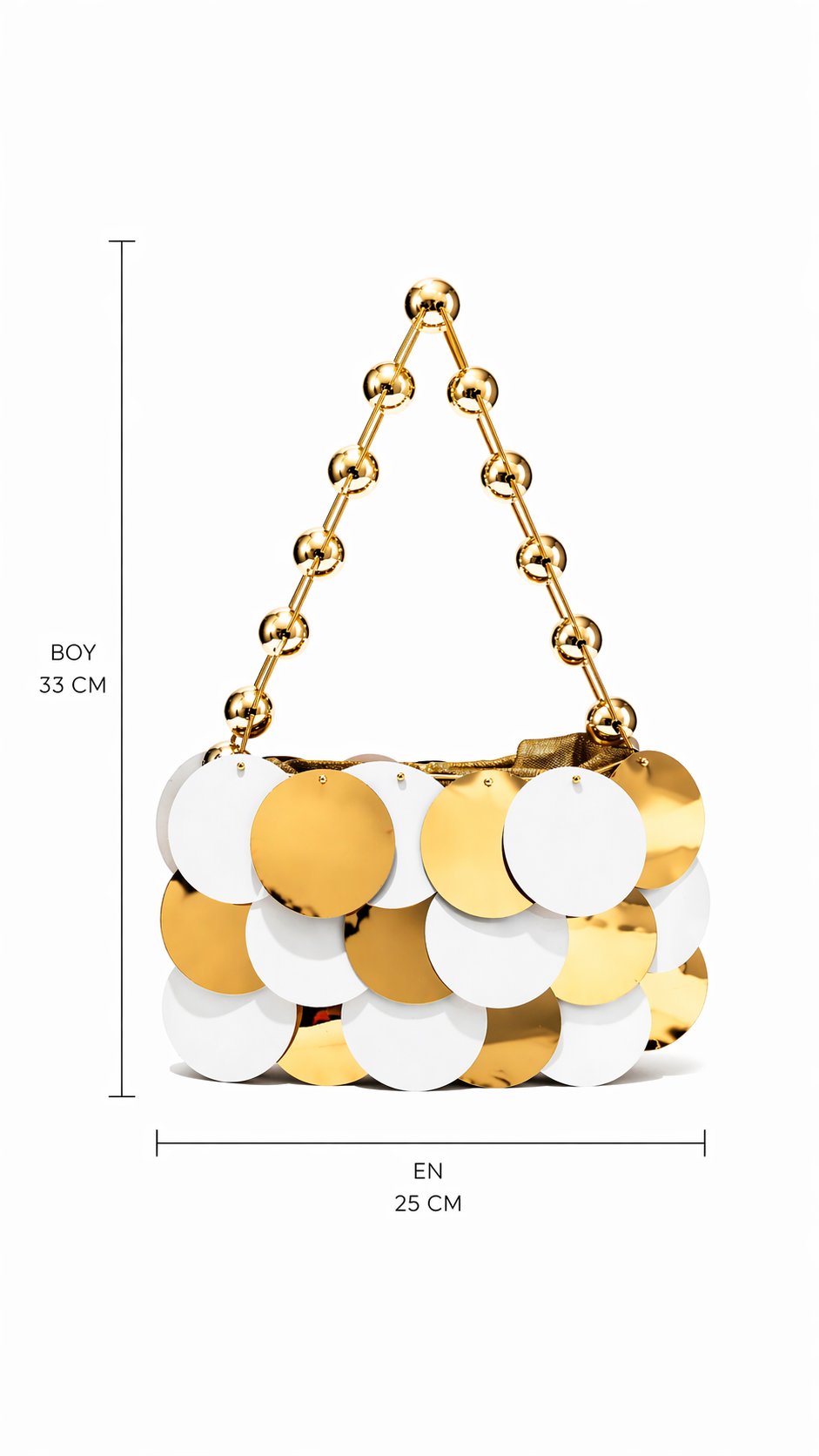 Mirora Puantiye Gold Çanta