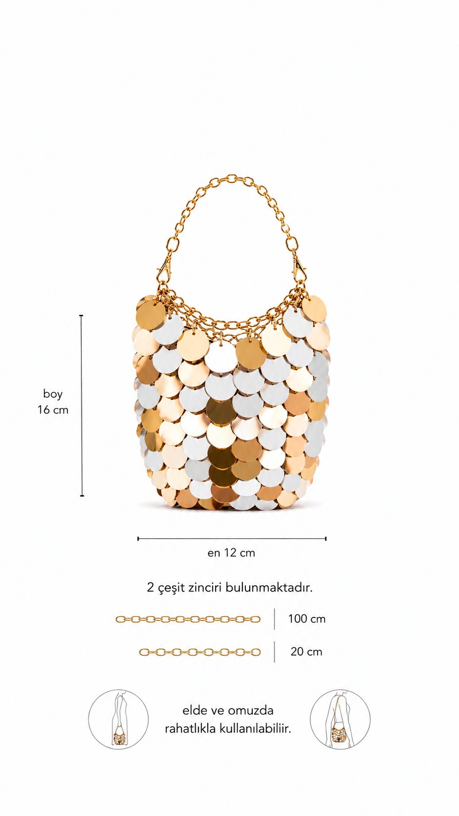 Misel Çanta Gold