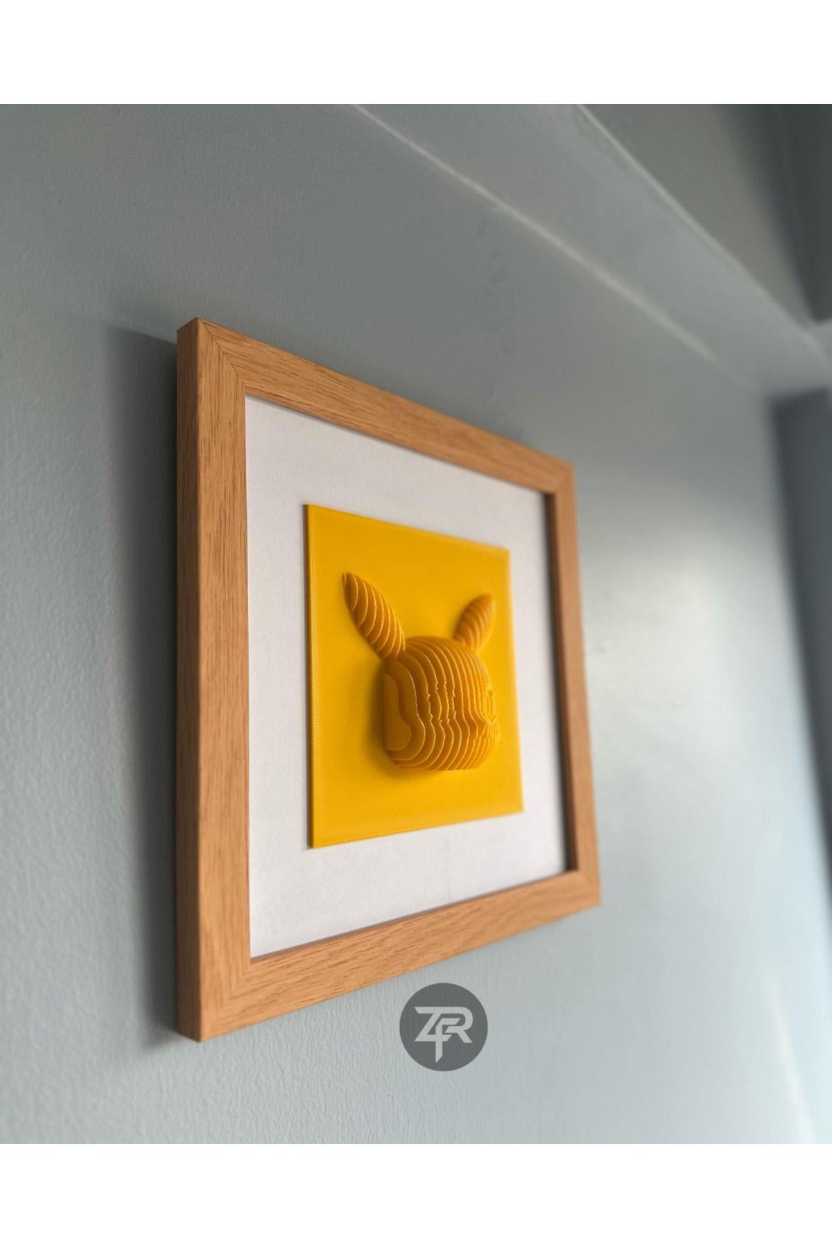 Pikaçu 3 Boyutlu Çerçeveli Tablo