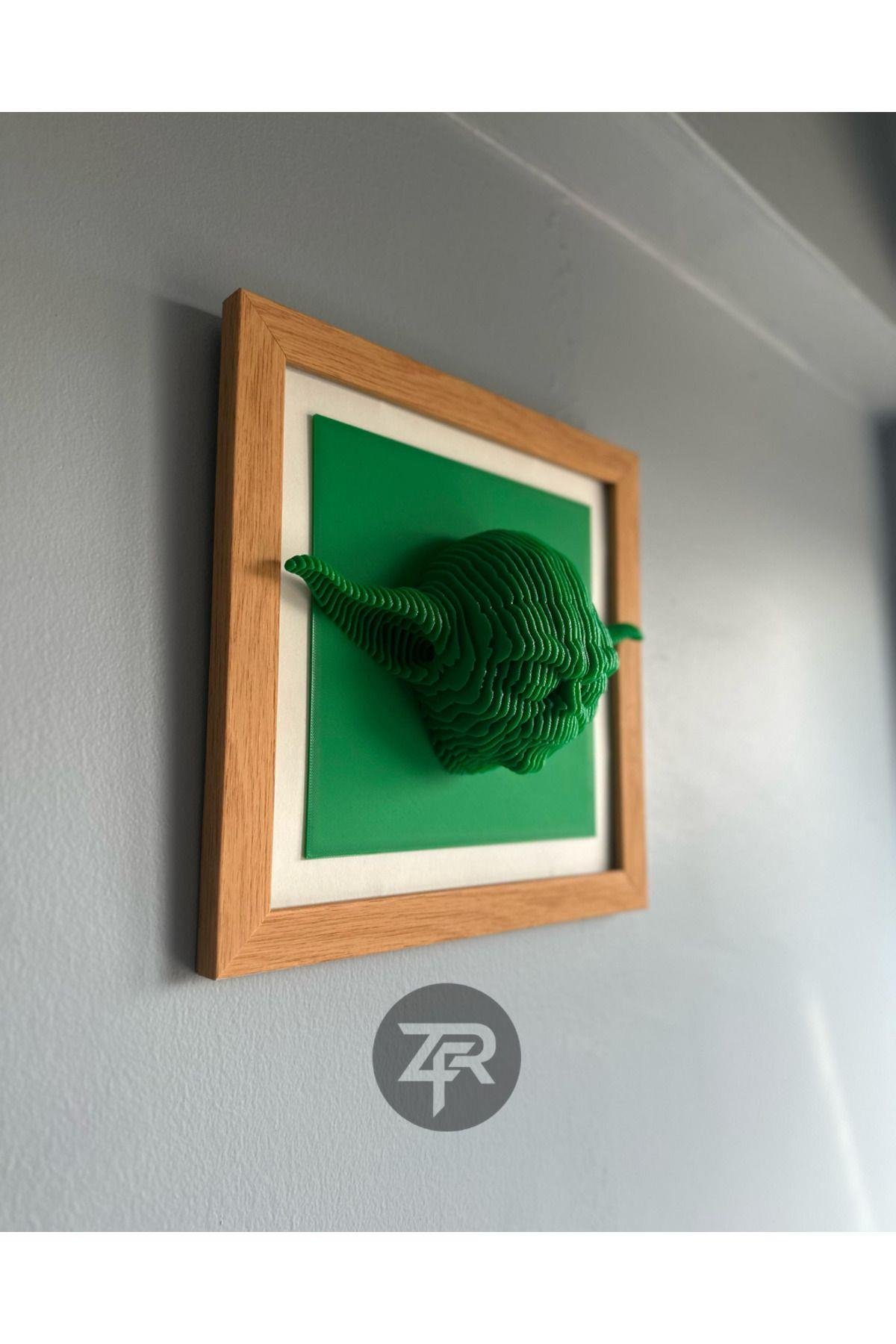 Yoda 3 Boyutlu Çerçeveli Tablo