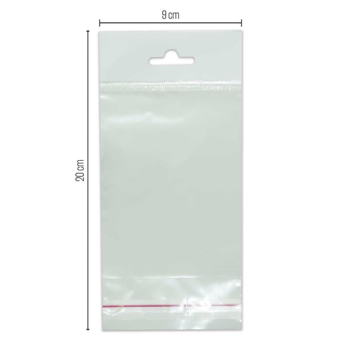 Askılı Bantlı Opp Poşet 10x20 1000 Adet
