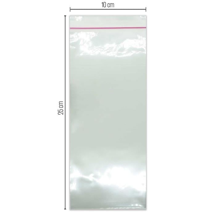 Bantlı Şeffaf Jelatin Poşet (OPP) 10x25 1000 Adet