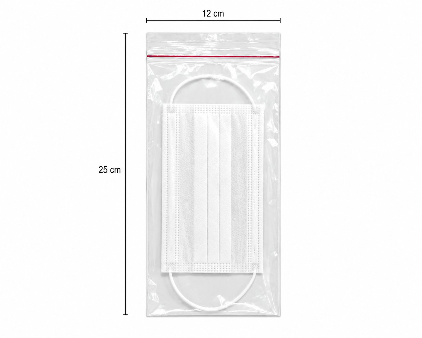 Bantlı Şeffaf Jelatin Poşet (OPP) 12x25 1000 Adet