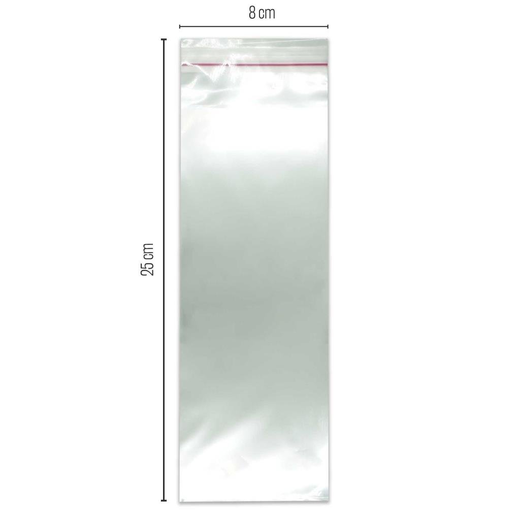 Bantlı Şeffaf Jelatin Poşet (OPP) 8x25 1000 Adet