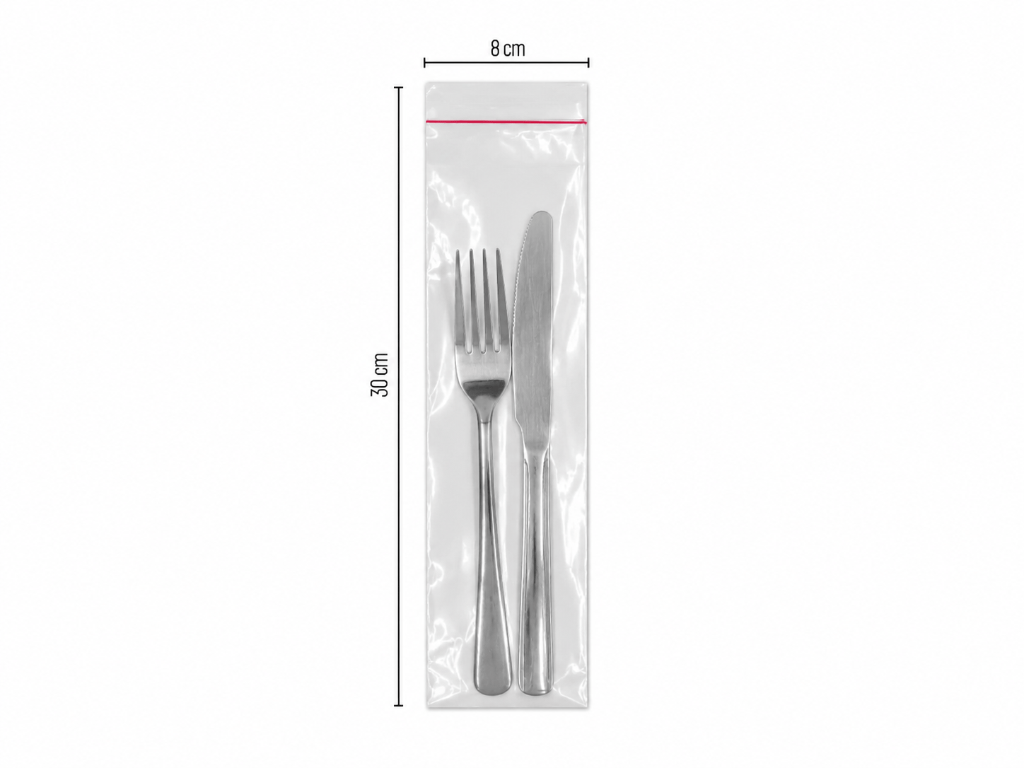 Bantlı Şeffaf Jelatin Poşet (OPP) 8x30 1000 Adet