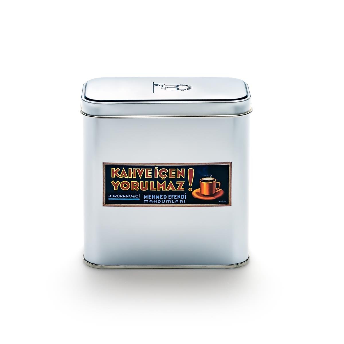 Retro Koleksiyon  Metal Kutu 'Kahve İçen Yorulmaz'