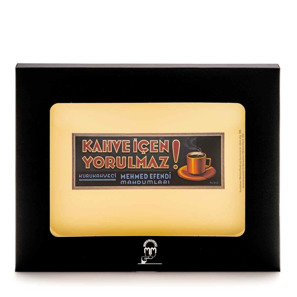 Retro Koleksiyon  Tepsi 'Kahve İçen Yorulmaz'