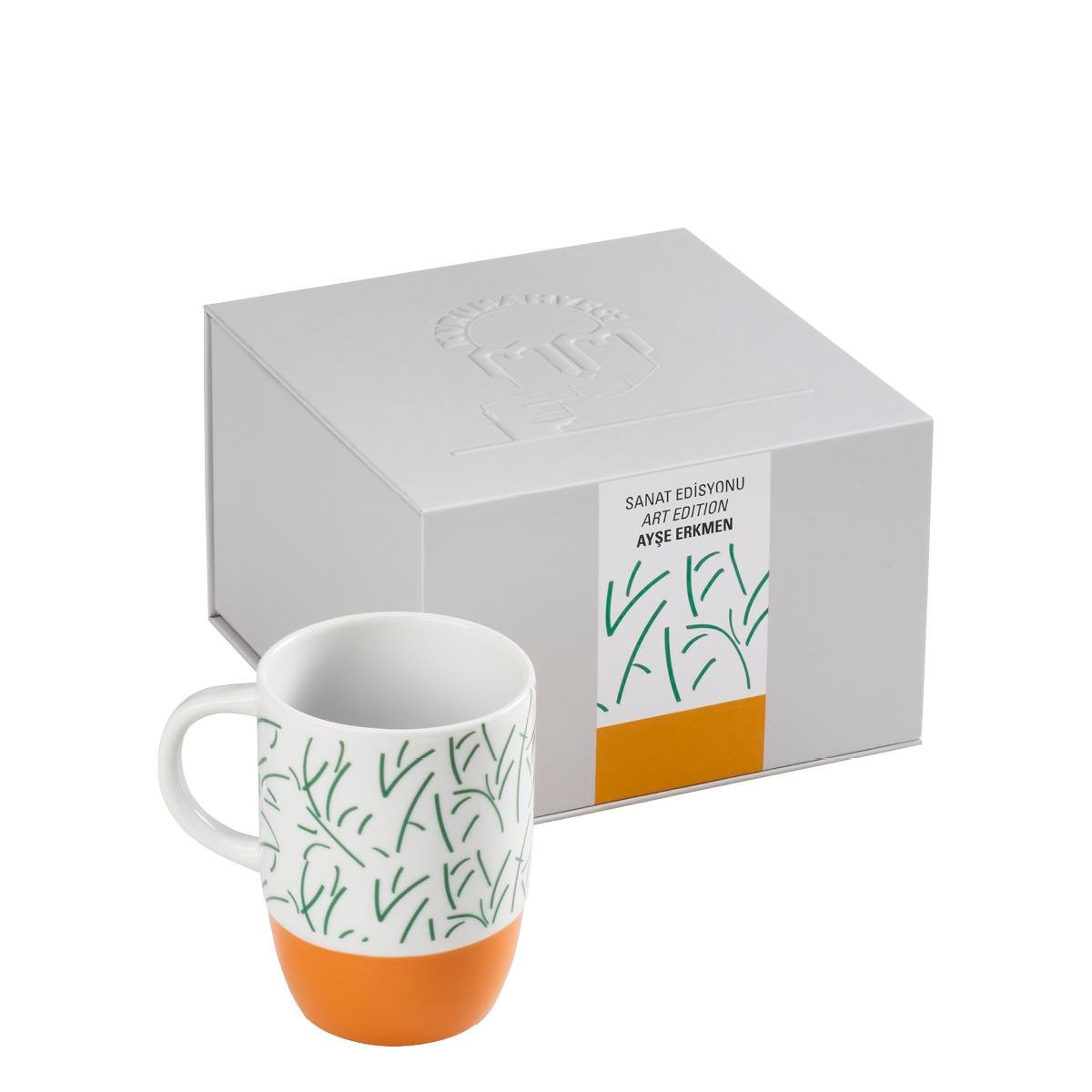 Sanat Edisyonu Ayşe Erkmen Serisi 'Yaprak Turuncu' Kahve Kupası