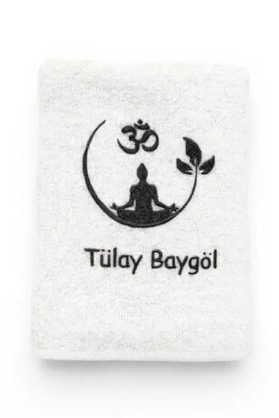 İsimli Yoga Temalı Antreman Havlusu 50x90 cm