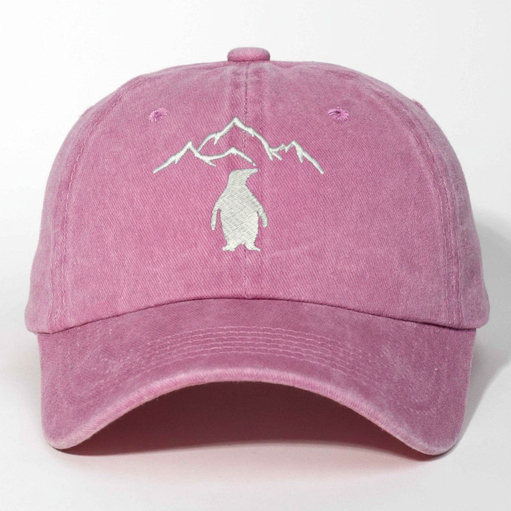Kişiye Özel Nakışlı Eskitme Şapka Nihilist Penguen 