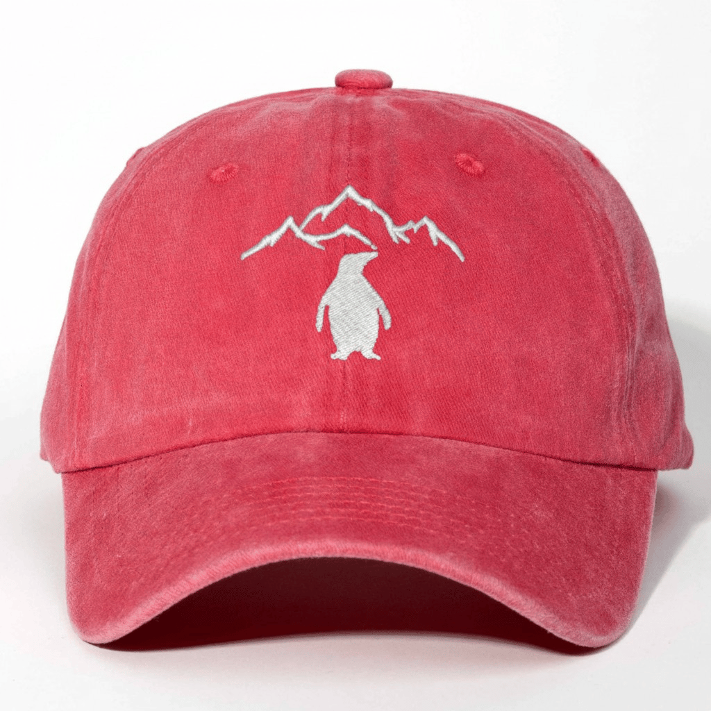 Kişiye Özel Nakışlı Eskitme Şapka Nihilist Penguen 
