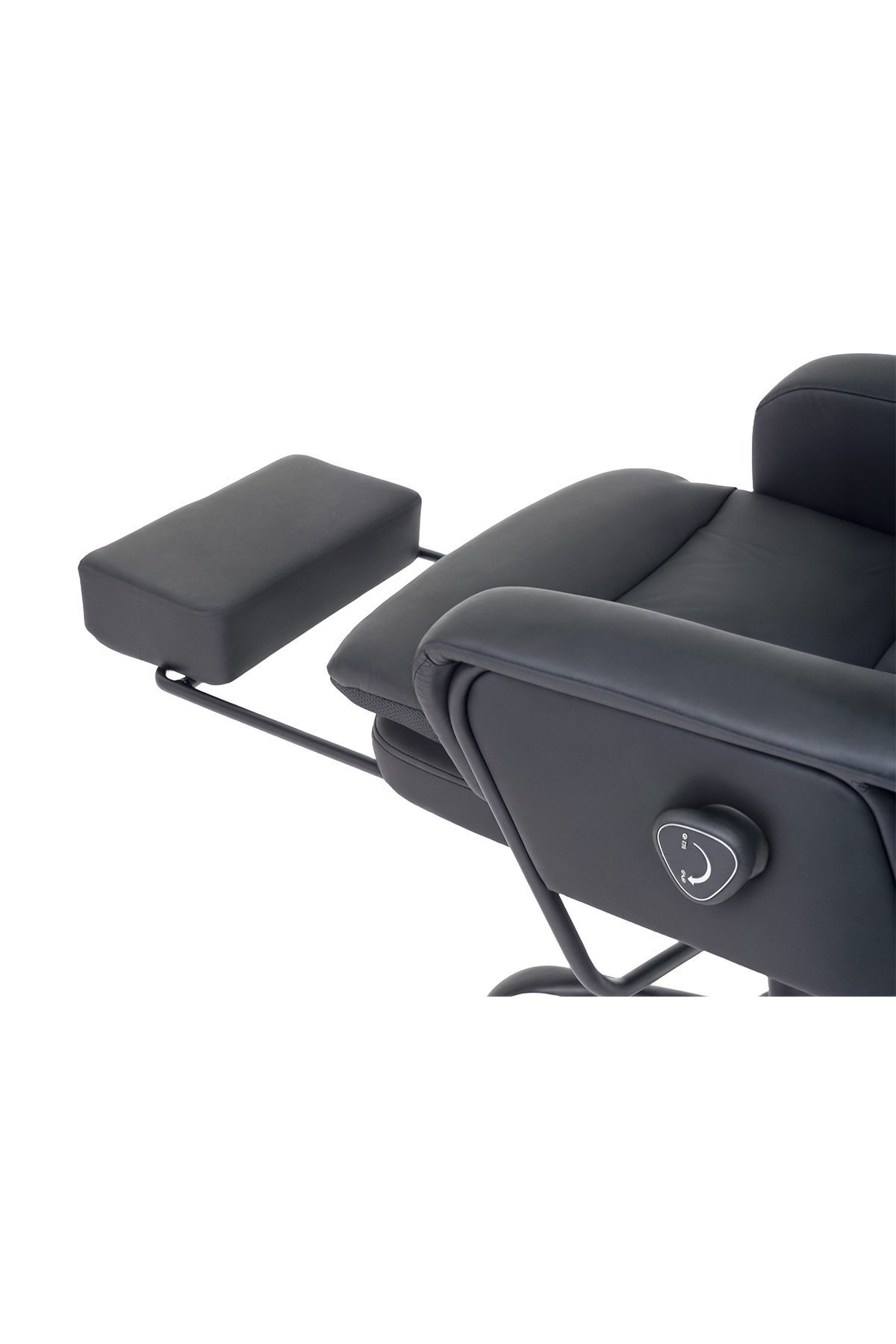 Serene Ayak Uzatmalı Ergonomik Yönetici Ofis Koltuğu - Siyah Deri
