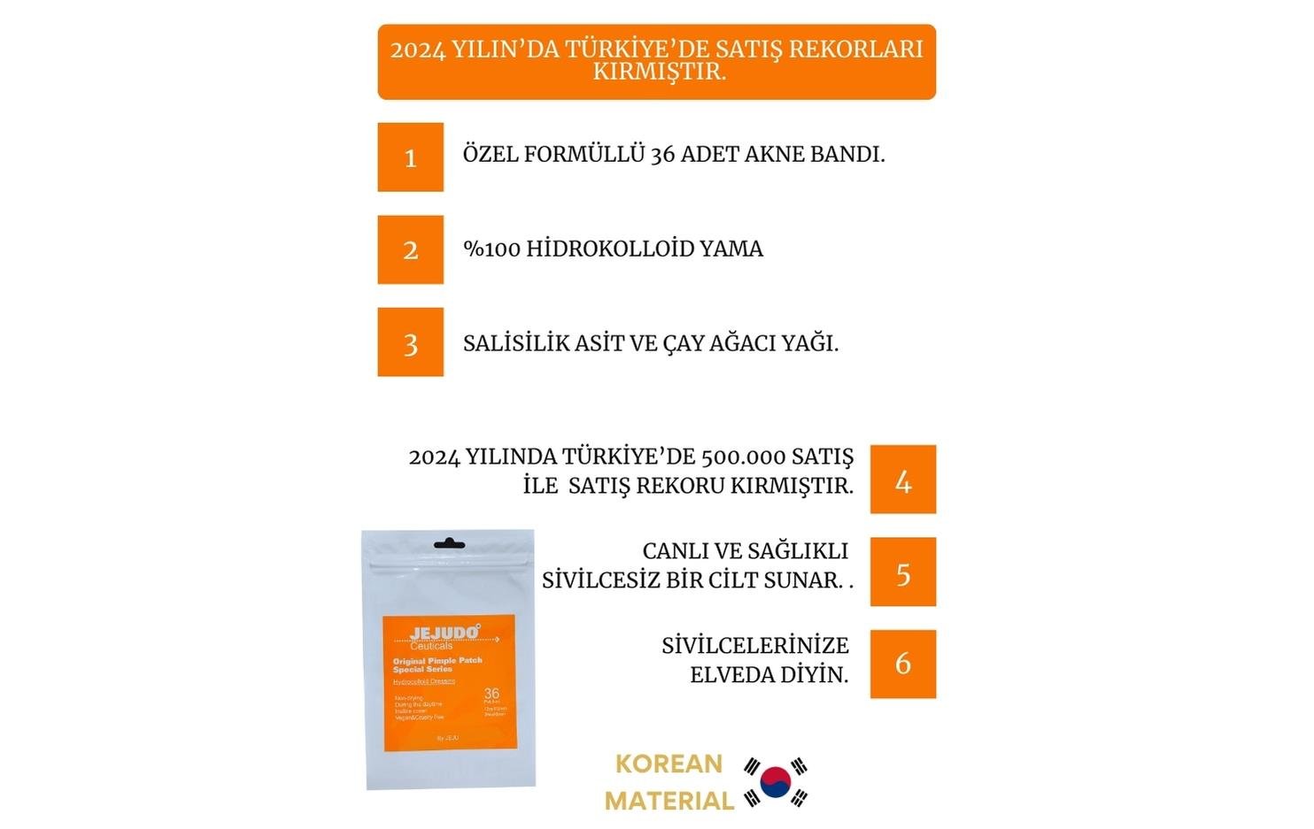 JEJUDO Ceuticals Original Pimple Patch 2x36 Patch Akne Ve Sivilce Bandı