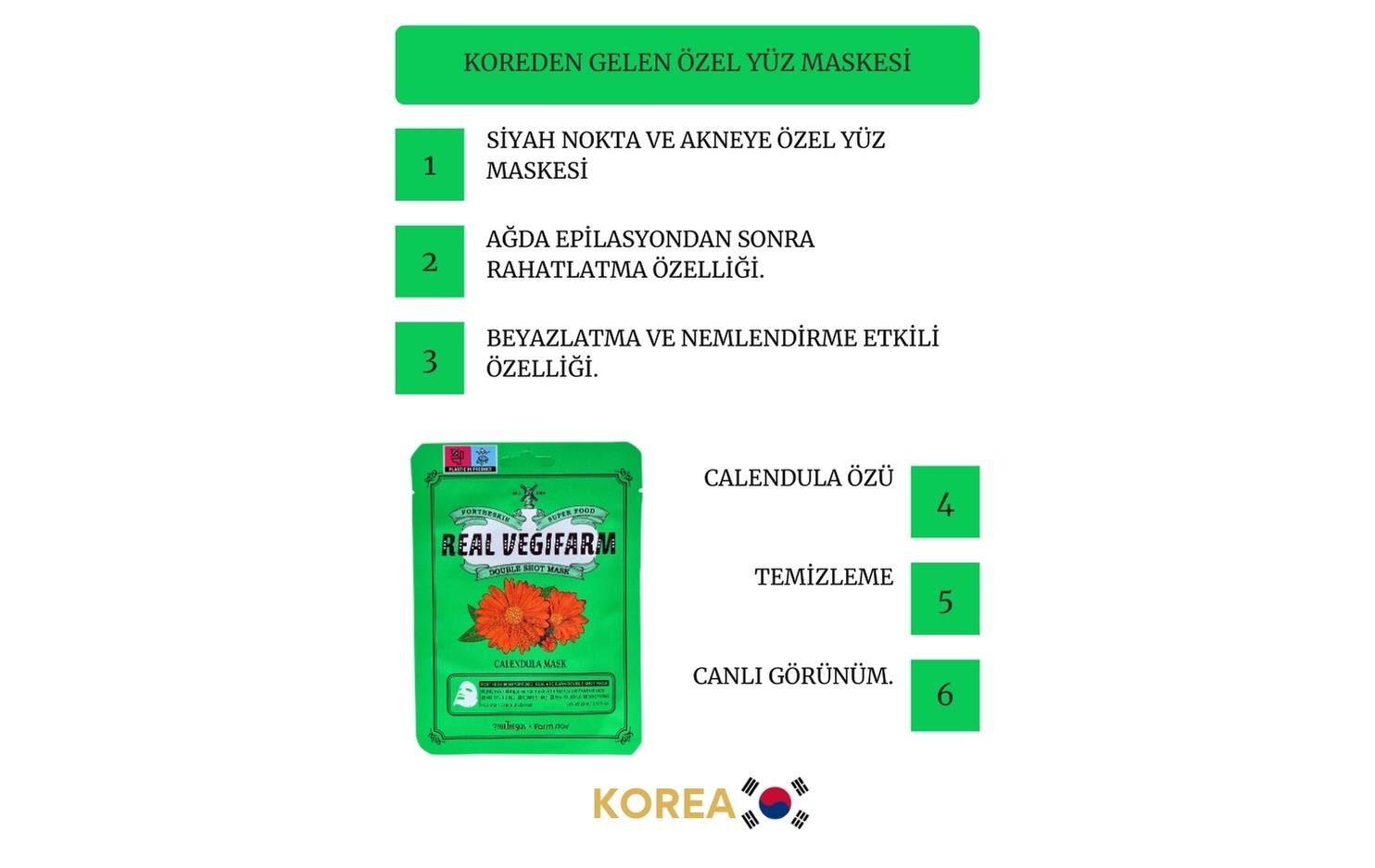 JEJUDO Fortheskin Calendula Akneli ve Tahriş Olmuş Ciltler İçin Maske
