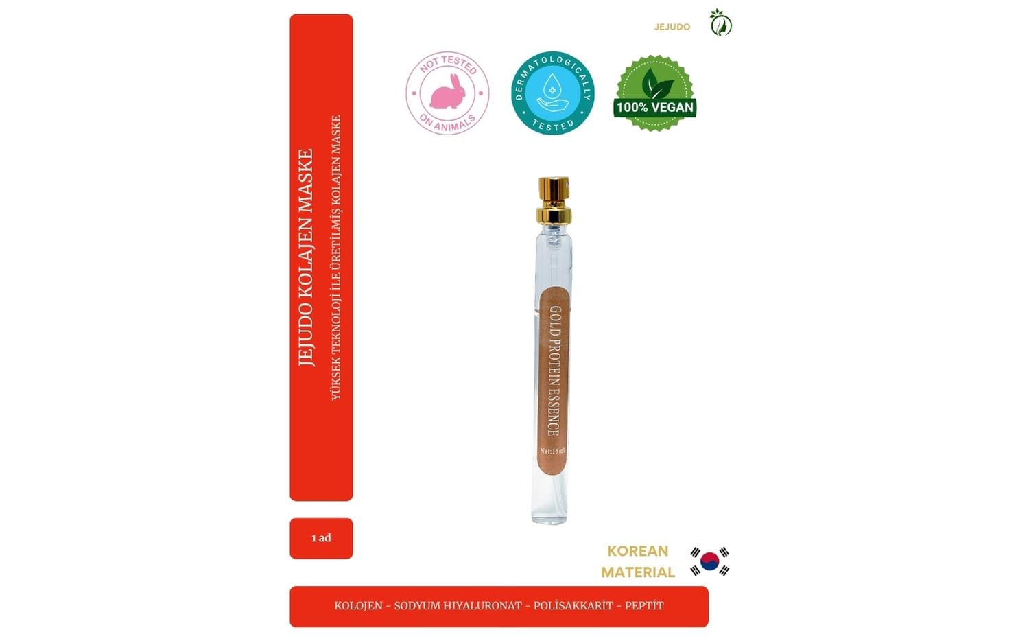 JEJUDO Hıghprıme Collagen Fılm 2 Set (SET :2 YÜZ 1 ALIN) 15ml Altın Kolajen Serum/ Eriyen Maske-kolajen Fim