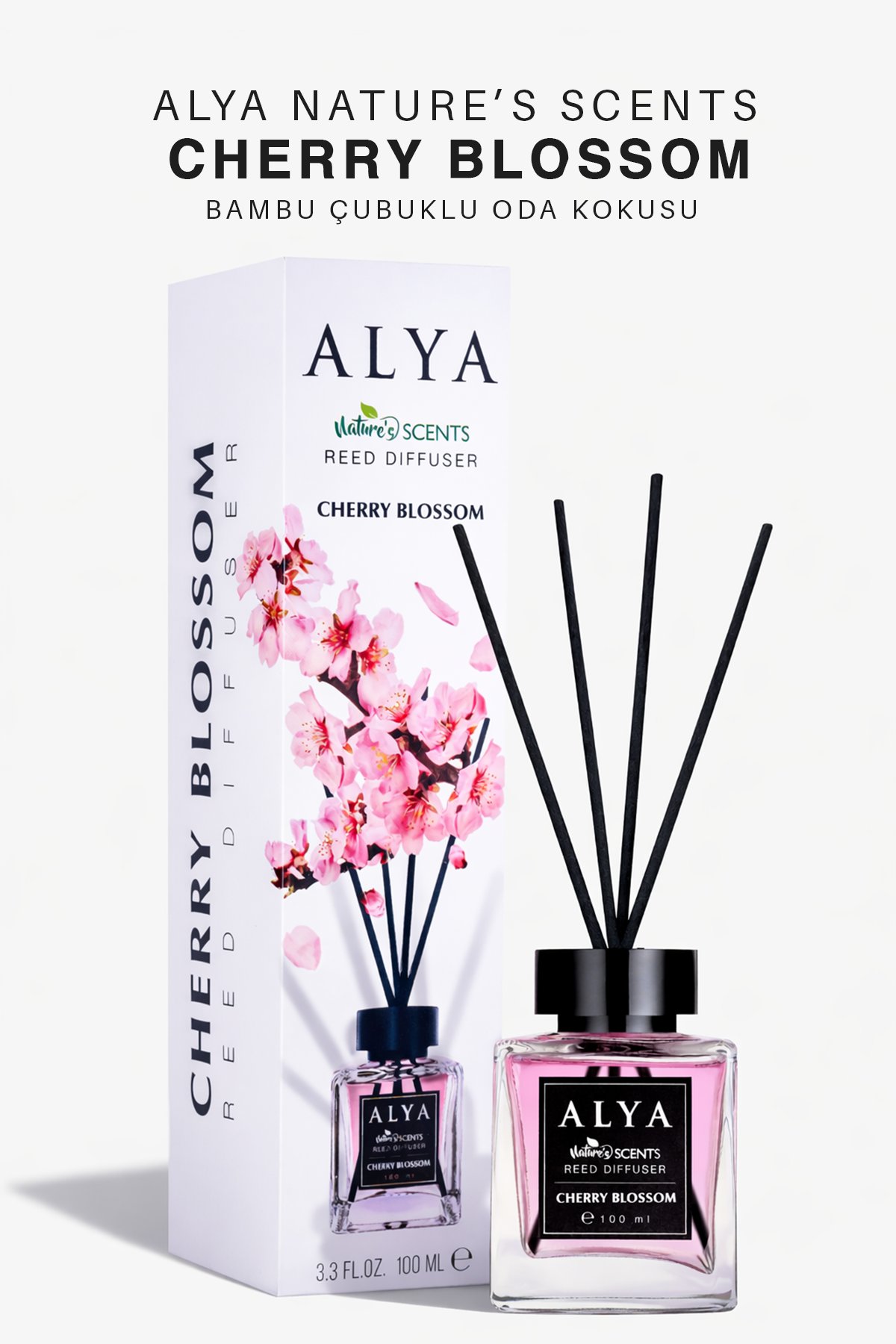 Nature's Scents Cherry Blossom Bambu Çubuklu Oda Kokusu- Kiraz Çekirdeği Kokusu