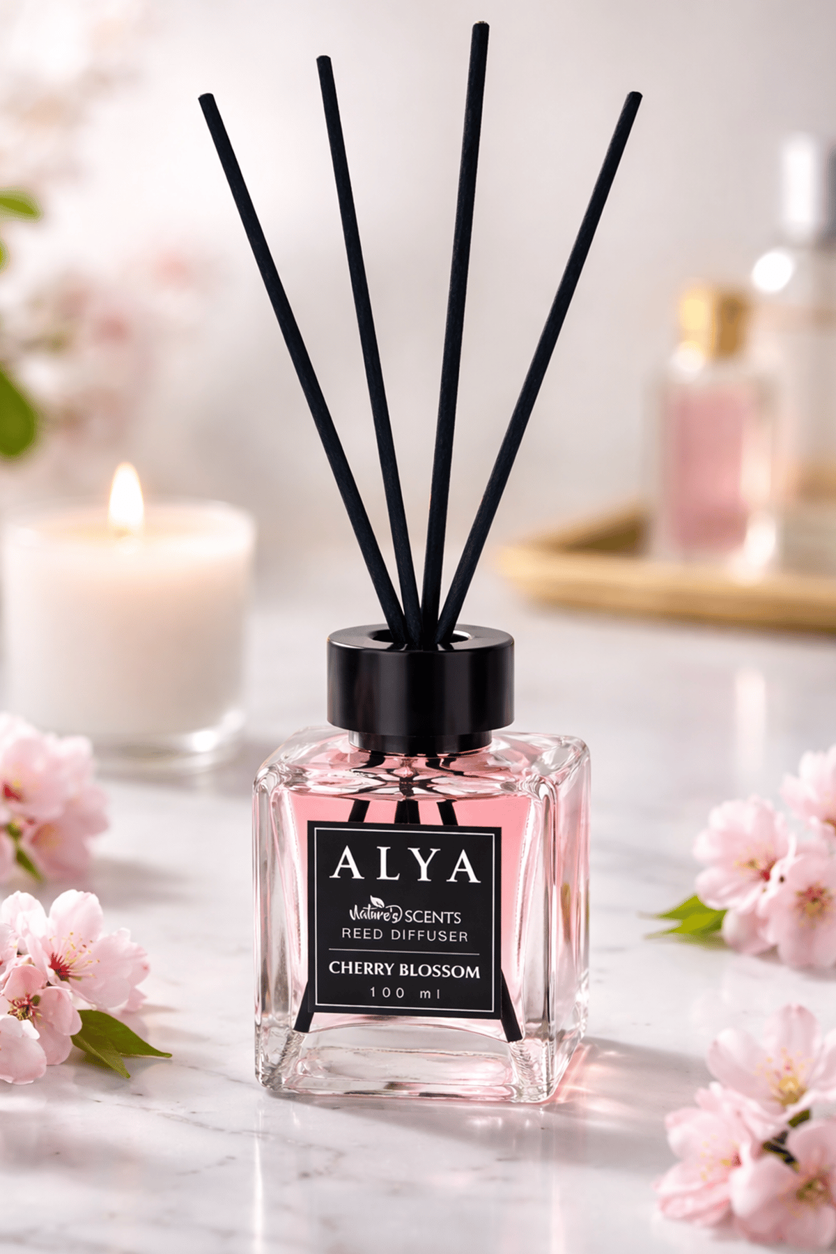 Nature's Scents Cherry Blossom Bambu Çubuklu Oda Kokusu- Kiraz Çekirdeği Kokusu