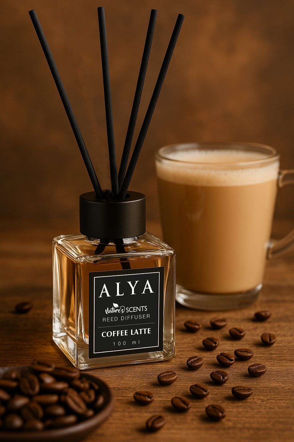 Nature's Scents Coffee Latte Bambu Çubuklu Oda Kokusu - Latte Kokusu