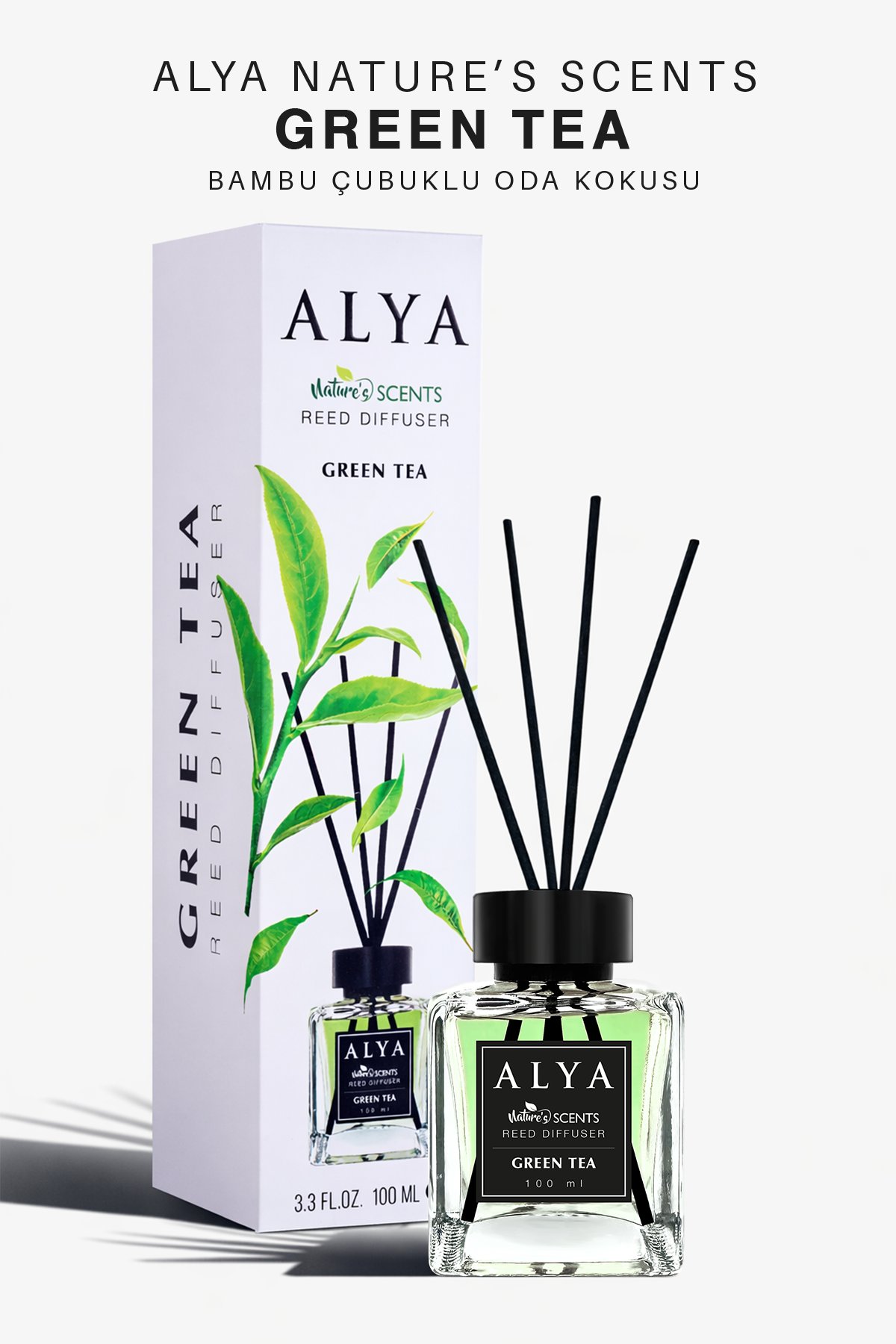 Nature's Scents Green Tea Bambu Çubuklu Oda Kokusu - Yeşilçay Kokusu