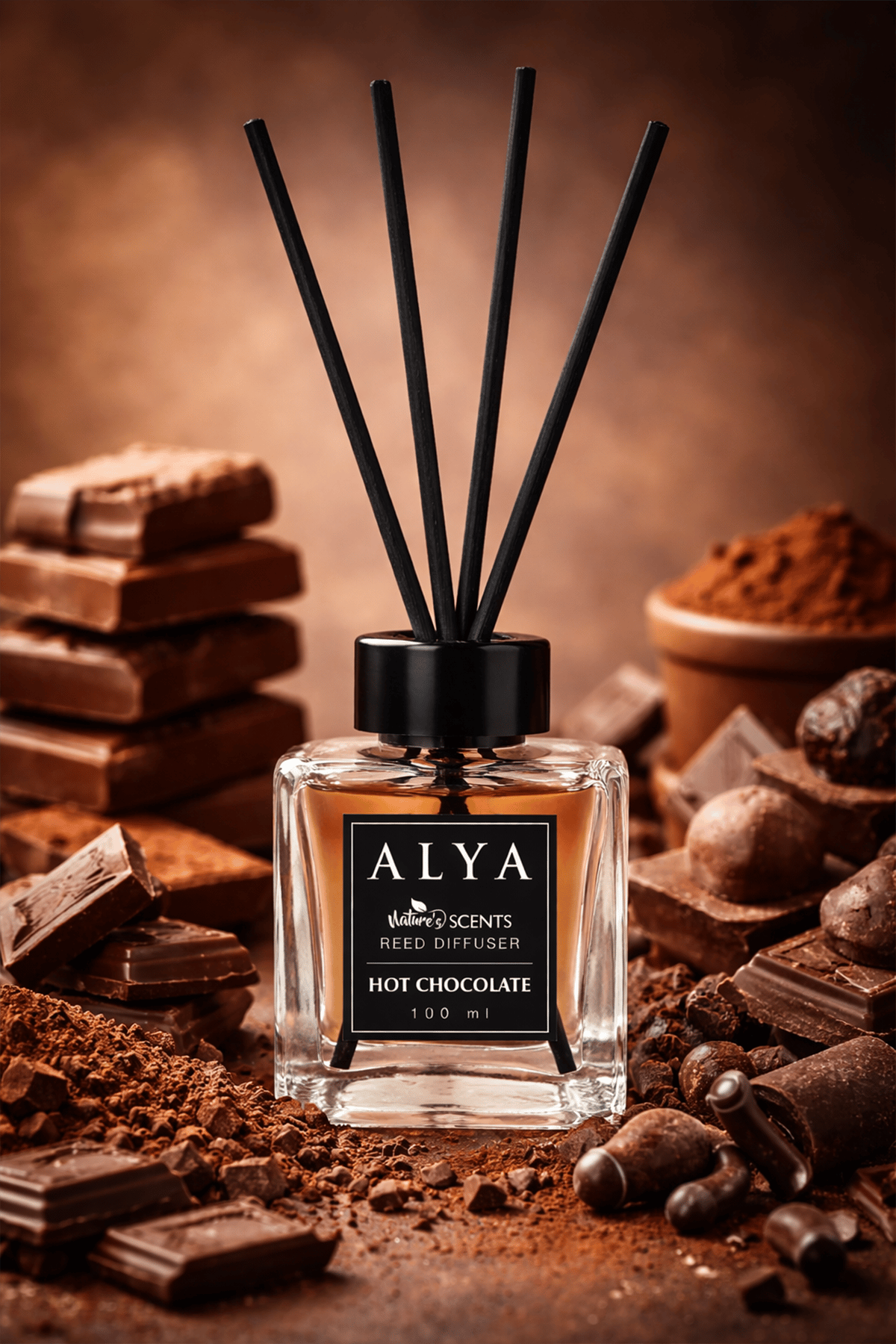 Nature's Scents Hot Chocolate Bambu Çubuklu Oda Kokusu- Sıcak Çikolata Kokusu