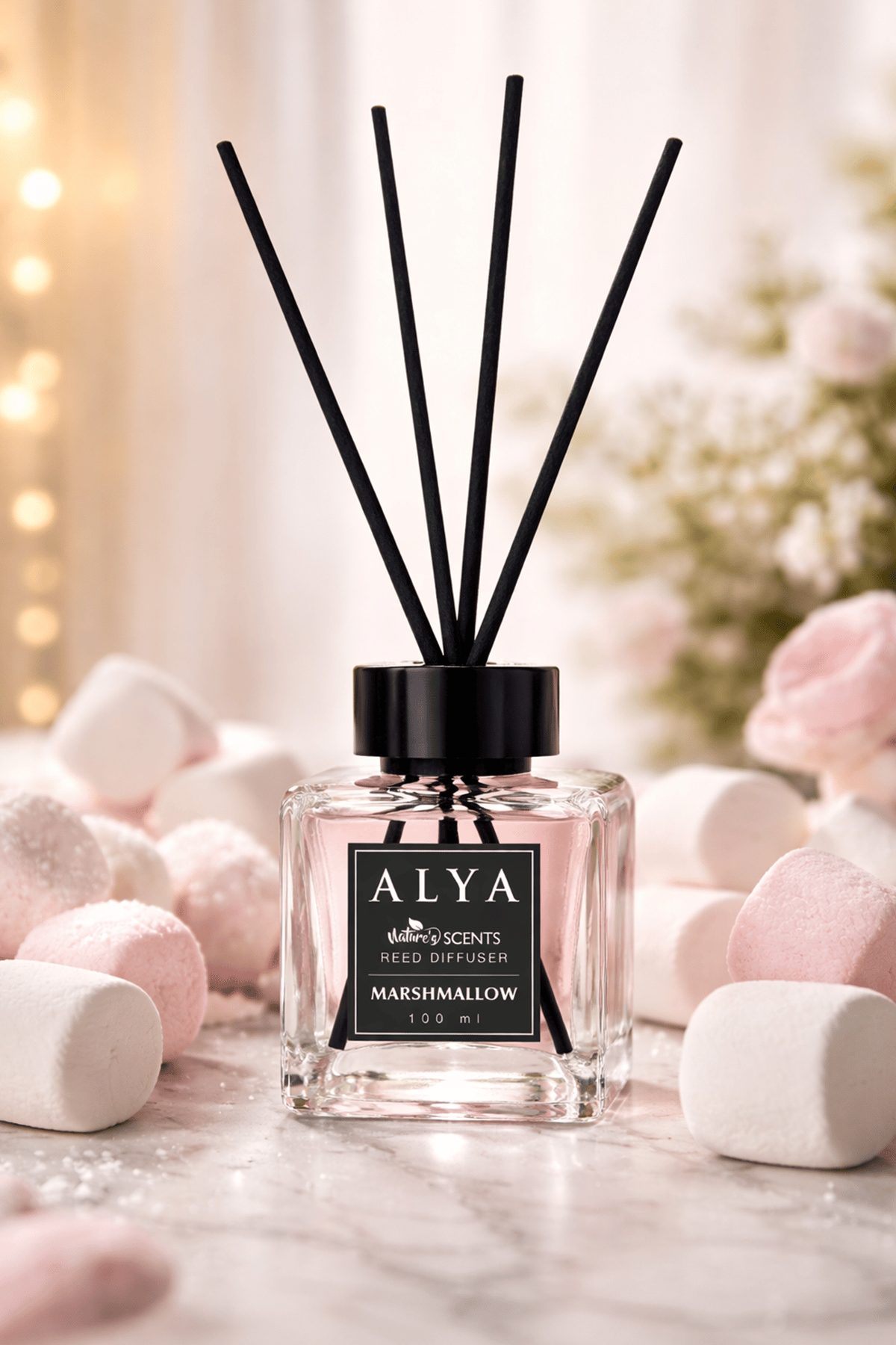 Nature's Scents Marshmallow Bambu Çubuklu Oda Kokusu