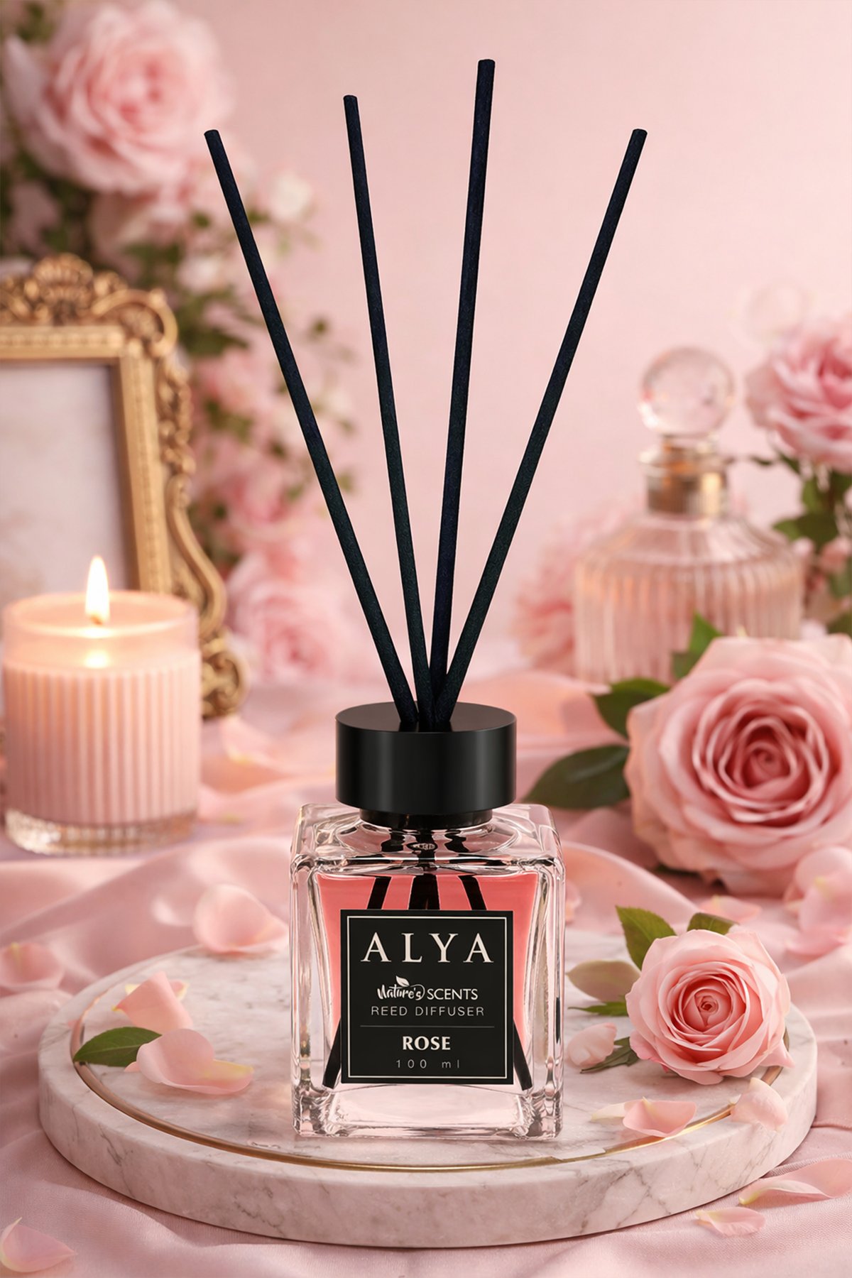 Nature's Scents Rose Bambu Çubuklu Oda Kokusu- Gül Kokusu